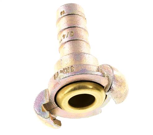 Gietijzer DN 15 DIN 3489 Compressor Klauwkoppeling met 19 mm Slangpilaar