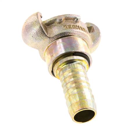 Gietijzer DN 15 DIN 3489 Compressor Klauwkoppeling met 19 mm Slangpilaar Draaibaar