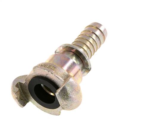 Gietijzer DN 15 DIN 3489 Compressor Klauwkoppeling met 19 mm Slangpilaar Draaibaar Veiligheidskraag