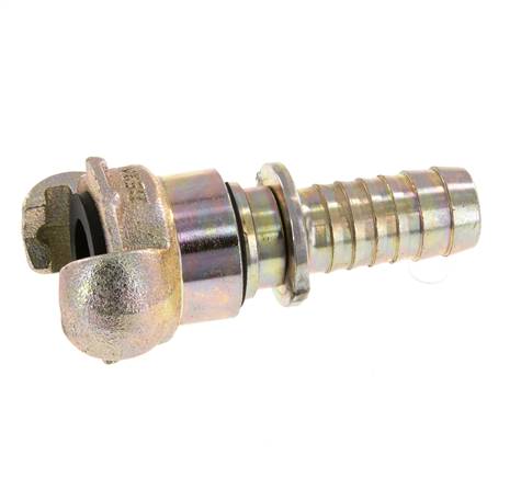 Gietijzer DN 15 DIN 3489 Compressor Klauwkoppeling met 19 mm Slangpilaar Draaibaar Veiligheidskraag