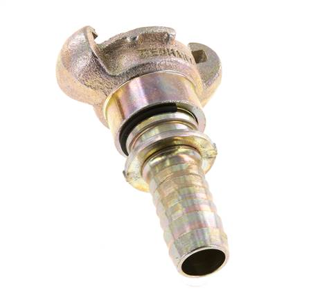 Gietijzer DN 15 DIN 3489 Compressor Klauwkoppeling met 19 mm Slangpilaar Draaibaar Veiligheidskraag
