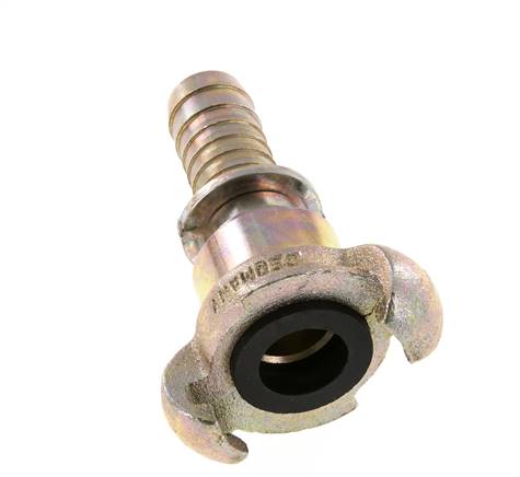 Gietijzer DN 15 DIN 3489 Compressor Klauwkoppeling met 19 mm Slangpilaar Draaibaar Veiligheidskraag