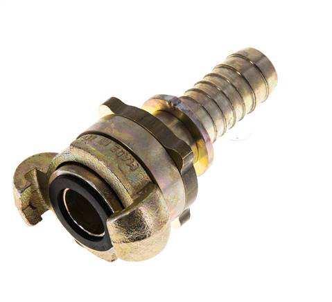 Gietijzer DN 15 DIN 3238 Compressor Klauwkoppeling met 19 mm Slangpilaar Veiligheidskraag