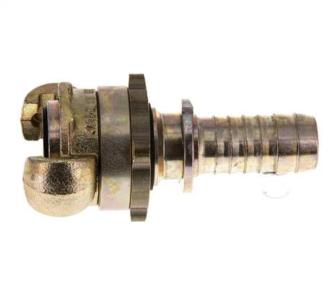 Gietijzer DN 15 DIN 3238 Compressor Klauwkoppeling met 19 mm Slangpilaar Veiligheidskraag