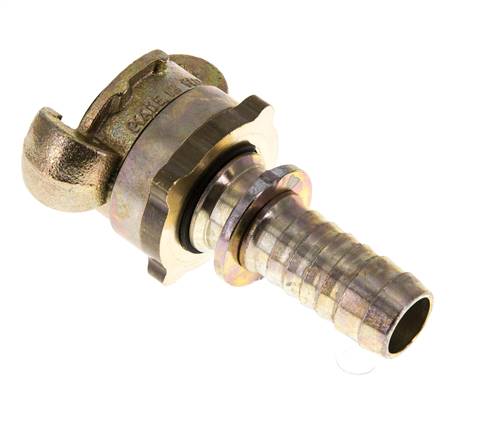 Gietijzer DN 15 DIN 3238 Compressor Klauwkoppeling met 19 mm Slangpilaar Veiligheidskraag