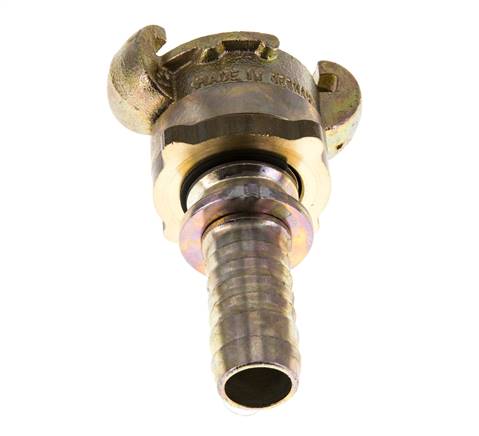 Gietijzer DN 15 DIN 3238 Compressor Klauwkoppeling met 19 mm Slangpilaar Veiligheidskraag
