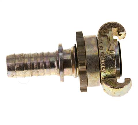 Gietijzer DN 15 DIN 3238 Compressor Klauwkoppeling met 19 mm Slangpilaar Veiligheidskraag