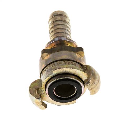 Gietijzer DN 15 DIN 3238 Compressor Klauwkoppeling met 19 mm Slangpilaar Veiligheidskraag