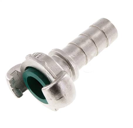 RVS DN 15 DIN 3489 Compressor Klauwkoppeling met 19 mm Slangpilaar