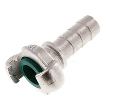 RVS DN 15 DIN 3489 Compressor Klauwkoppeling met 19 mm Slangpilaar