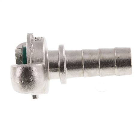 RVS DN 15 DIN 3489 Compressor Klauwkoppeling met 19 mm Slangpilaar