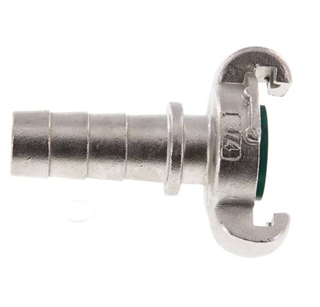 RVS DN 15 DIN 3489 Compressor Klauwkoppeling met 19 mm Slangpilaar