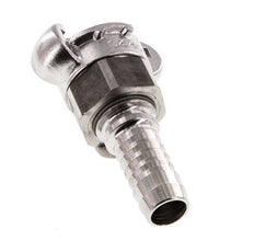 RVS DN 15 DIN 3238 Compressor Klauwkoppeling met 19 mm Slangpilaar