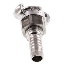 RVS DN 15 DIN 3238 Compressor Klauwkoppeling met 19 mm Slangpilaar
