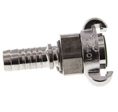RVS DN 15 DIN 3238 Compressor Klauwkoppeling met 19 mm Slangpilaar