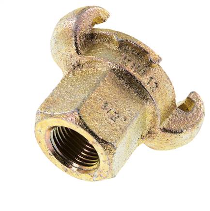 Gietijzer DN 17 DIN 3489 compressor klauwkoppeling Rp 1/2 inch Binnendraad