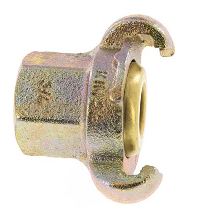 Gietijzer DN 17 DIN 3489 compressor klauwkoppeling Rp 3/4 inch Binnendraad