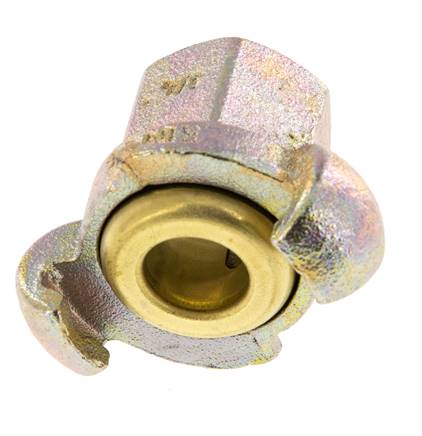 Gietijzer DN 17 DIN 3489 compressor klauwkoppeling Rp 3/4 inch Binnendraad