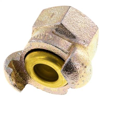 Gietijzer DN 17 DIN 3489 compressor klauwkoppeling Rp 1 inch Binnendraad