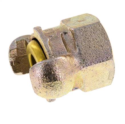 Gietijzer DN 17 DIN 3489 compressor klauwkoppeling Rp 1 inch Binnendraad
