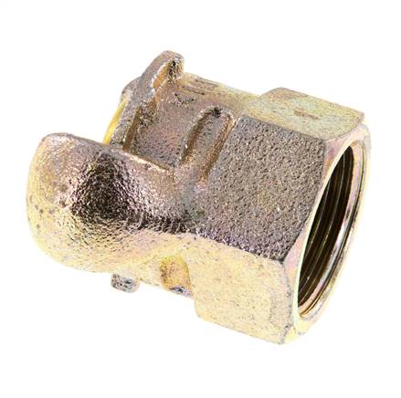 Gietijzer DN 17 DIN 3489 compressor klauwkoppeling Rp 1 inch Binnendraad