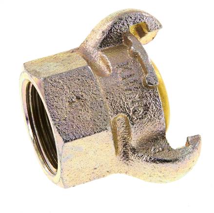 Gietijzer DN 17 DIN 3489 compressor klauwkoppeling Rp 1 inch Binnendraad
