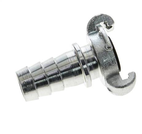 Gietijzer DN 18.5 DIN 3489 Compressor Klauwkoppeling met 25 mm Slangpilaar Veiligheidskraag