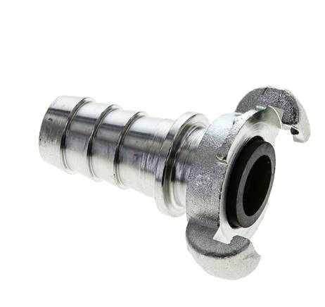 Gietijzer DN 18.5 DIN 3489 Compressor Klauwkoppeling met 25 mm Slangpilaar Veiligheidskraag
