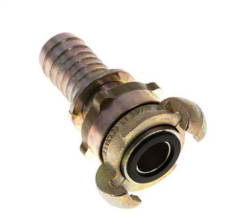 Gietijzer DN 18 DIN 3238 Compressor Klauwkoppeling met 25 mm Slangpilaar Veiligheidskraag