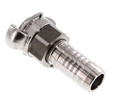 RVS DN 18 DIN 3238 Compressor Klauwkoppeling met 25 mm Slangpilaar