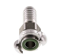 RVS DN 18 DIN 3238 Compressor Klauwkoppeling met 25 mm Slangpilaar