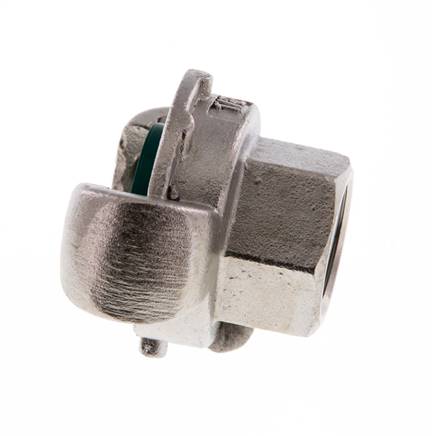 RVS DN 19 DIN 3489 compressor klauwkoppeling Rp 1/2 inch Binnendraad