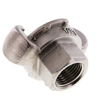 RVS DN 19 DIN 3489 compressor klauwkoppeling Rp 1/2 inch Binnendraad