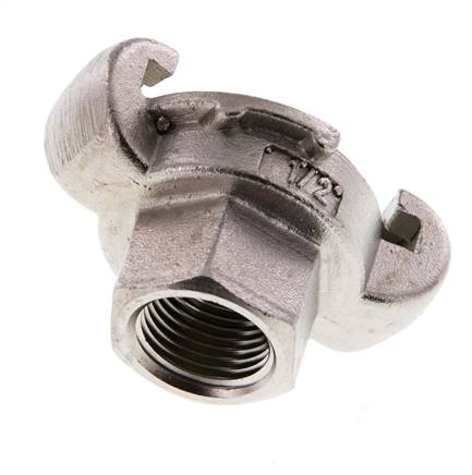 RVS DN 19 DIN 3489 compressor klauwkoppeling Rp 1/2 inch Binnendraad