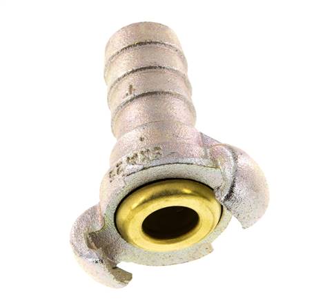 Gietijzer DN 19 DIN 3489 Compressor Klauwkoppeling met 25 mm Slangpilaar