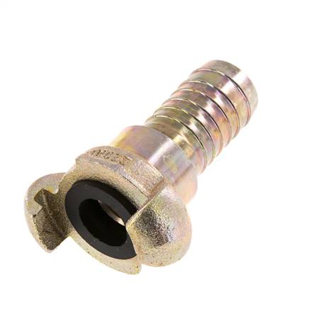 Gietijzer DN 19 DIN 3489 Compressor Klauwkoppeling met 25 mm Slangpilaar Draaibaar