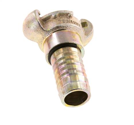 Gietijzer DN 19 DIN 3489 Compressor Klauwkoppeling met 25 mm Slangpilaar Draaibaar
