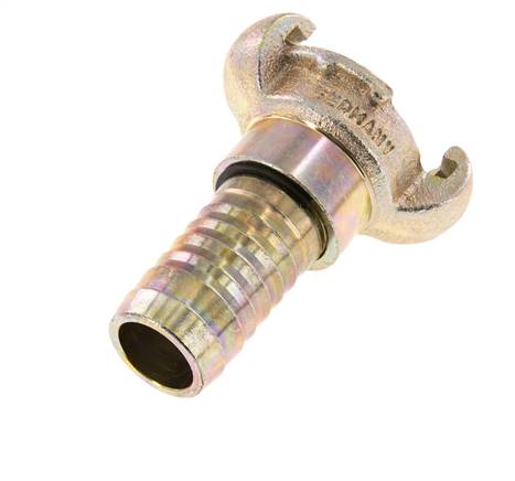 Gietijzer DN 19 DIN 3489 Compressor Klauwkoppeling met 25 mm Slangpilaar Draaibaar