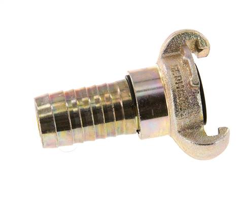 Gietijzer DN 19 DIN 3489 Compressor Klauwkoppeling met 25 mm Slangpilaar Draaibaar