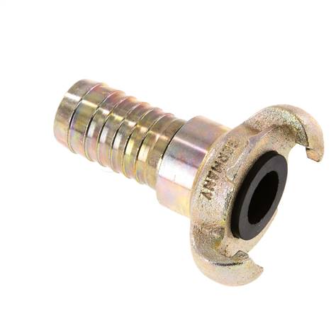 Gietijzer DN 19 DIN 3489 Compressor Klauwkoppeling met 25 mm Slangpilaar Draaibaar
