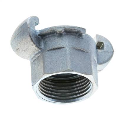 Gietijzer DN 20 DIN 3489 compressor klauwkoppeling Rp 1 inch Binnendraad