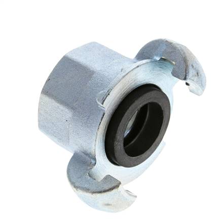 Gietijzer DN 20 DIN 3489 compressor klauwkoppeling Rp 1 inch Binnendraad