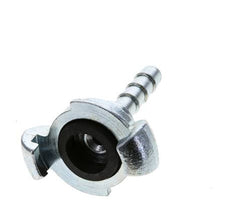 Gietijzer DN 5.5 DIN 3489 Compressor Klauwkoppeling met 10 mm Slangpilaar Veiligheidskraag