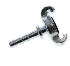 Gietijzer DN 5.5 DIN 3489 Compressor Klauwkoppeling met 10 mm Slangpilaar Veiligheidskraag