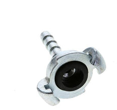 Gietijzer DN 5.5 DIN 3489 Compressor Klauwkoppeling met 10 mm Slangpilaar Veiligheidskraag