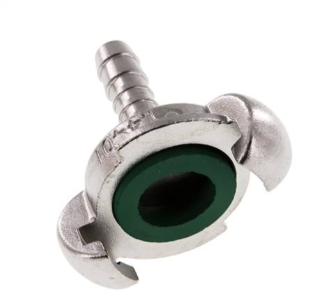 RVS DN 6.5 DIN 3489 Compressor Klauwkoppeling met 10 mm Slangpilaar