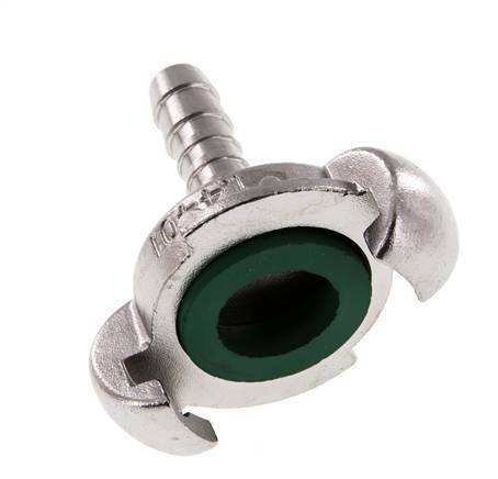 RVS DN 6.5 DIN 3489 Compressor Klauwkoppeling met 10 mm Slangpilaar