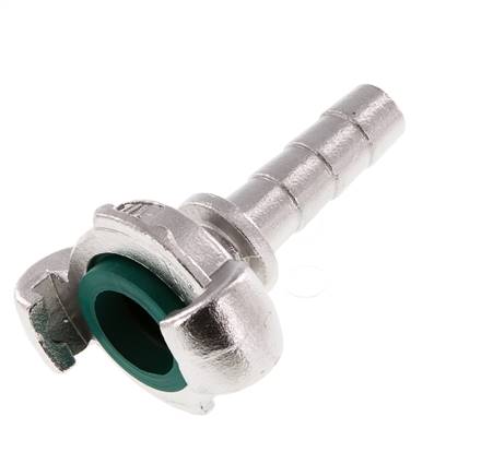RVS DN 9 DIN 3489 Compressor Klauwkoppeling met 13 mm Slangpilaar