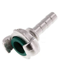 RVS DN 9 DIN 3489 Compressor Klauwkoppeling met 13 mm Slangpilaar