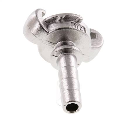 RVS DN 9 DIN 3489 Compressor Klauwkoppeling met 13 mm Slangpilaar